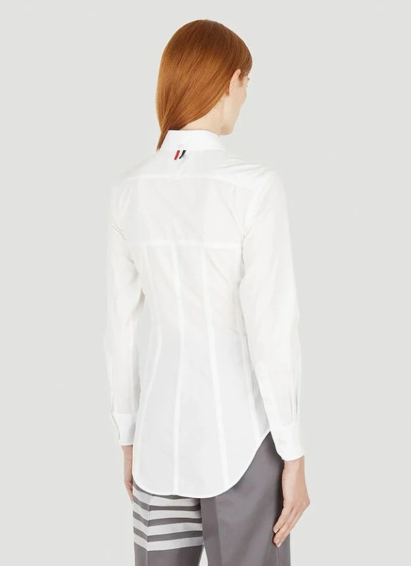 Corset Detail Shirt in White