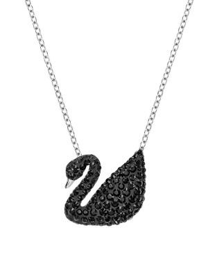 Swan Crystal Studded Pendant Necklace