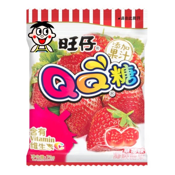 旺仔QQ糖 混合胶型凝胶糖果 草莓味 70g