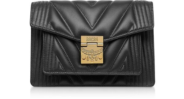 Black Quilted Leather Patricia Crossbody Bag