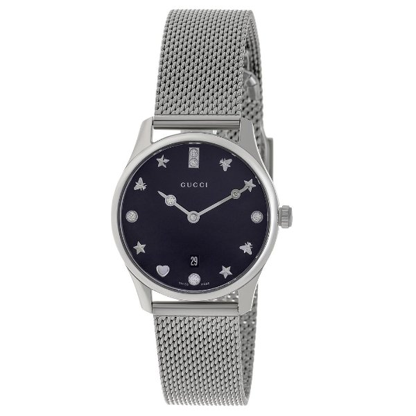 G-Timeless Date Stainless Steel Quartz Women's Watch