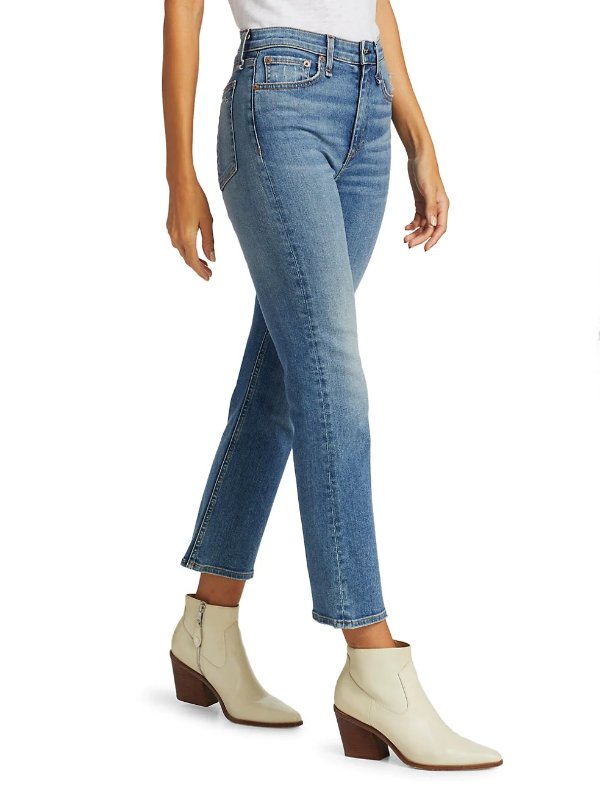 Nina High-Rise Ankle Flared Jeans
