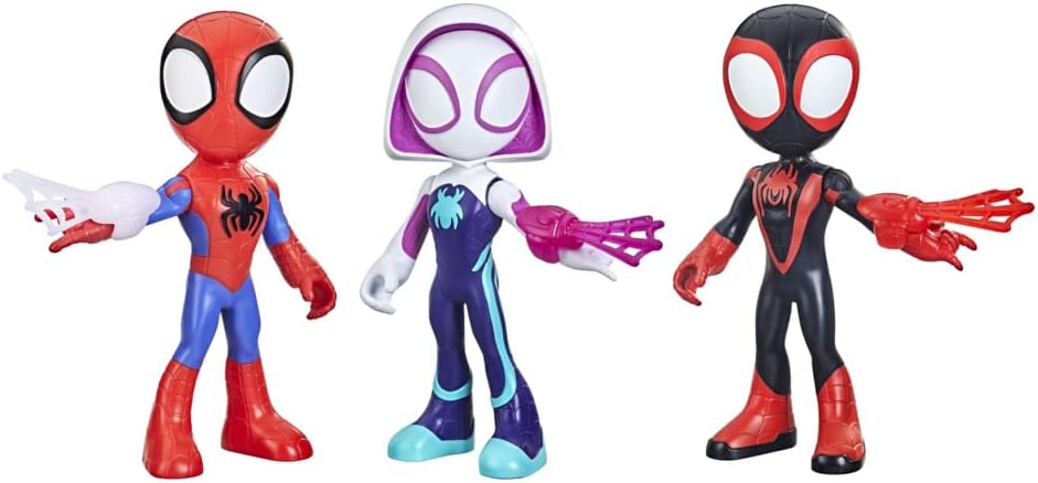 Amazon.com: Marvel Spidey and his Amazing Friends Multipack with Super Large Hero Figures, 3 Large Figures, from 3 Years [Exclusive to Amazon] : Toys &amp; Games