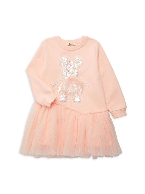 Little Girl's Embellished Teddy Dress