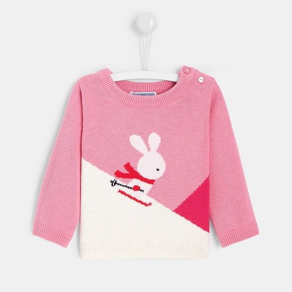 Toddler girl color block sweater