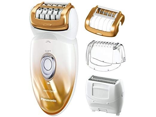 Panasonic ES-ED50-N Multi-Functional Wet/Dry Shaver and Epilator for Women, Women’s with Four Hair Removal Attachments and Travel Pouch