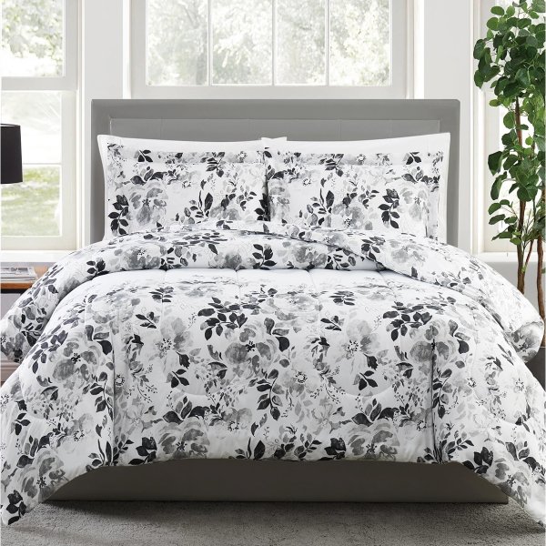 Pem America 3-Pc. Floral-Print Full/Queen Comforter Set
