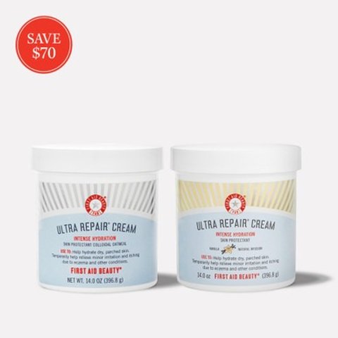 First Aid Beauty经典修复霜 14oz+ 香草修复霜 14oz