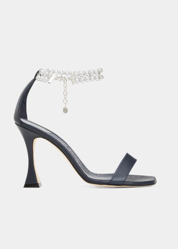 Charona Calfskin Pearly-Bracelet 珠帘高跟鞋