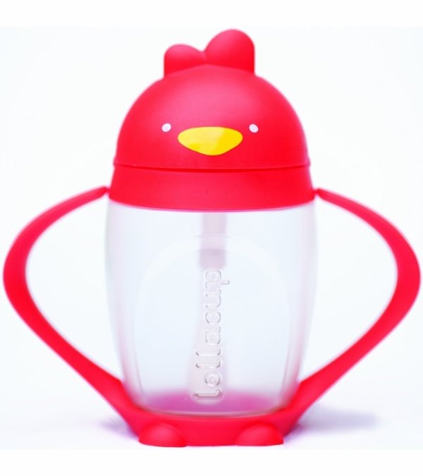 Lollacup Infant & Toddler Straw Cup - Red