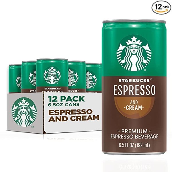 - RTD Coffee Espresso And Cream, 6.5oz Cans (12 Pack) (Packaging May Vary)