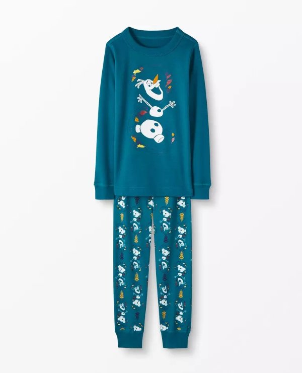 Disney Frozen 2 Long John Pajamas In Organic Cotton