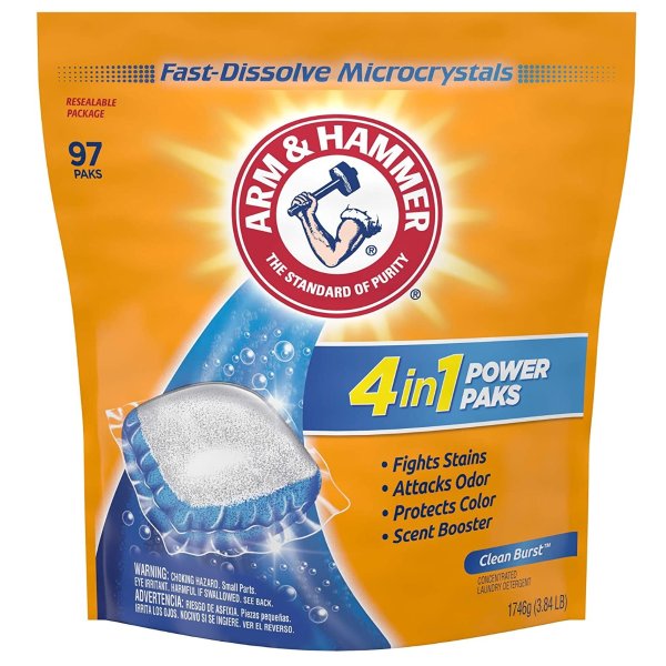 Arm & Hammer 4-IN-1 Laundry Detergent Power Paks Sale