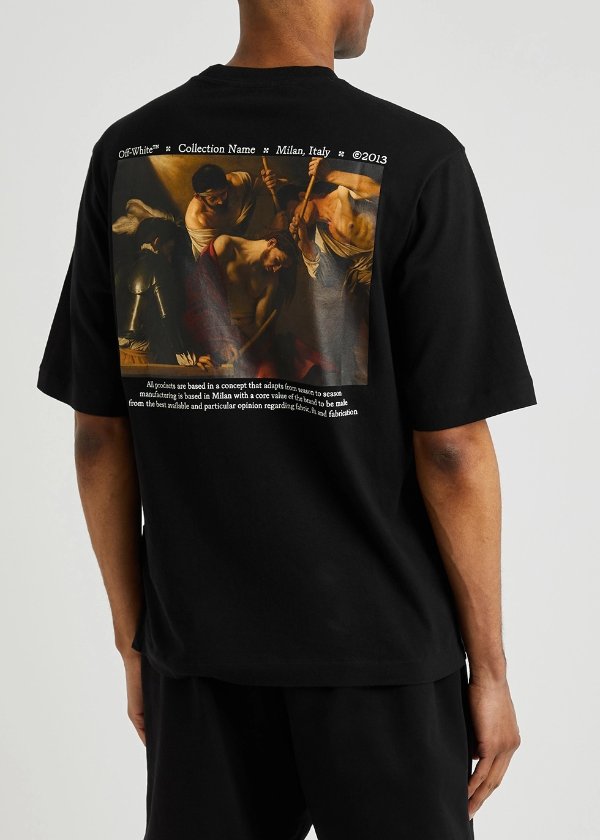 Caravaggio Crowning printed cotton T-shirt