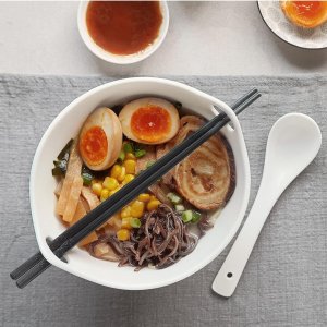 DOWAN 陶瓷拉面碗 2件套 32oz 带筷子和勺子