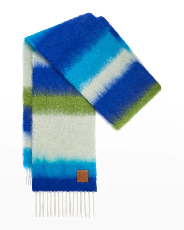 Striped Mohair Scarf