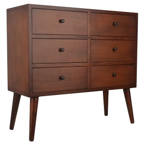 Decor Therapy Mid Century 6-Drawer Wood Accent Chest