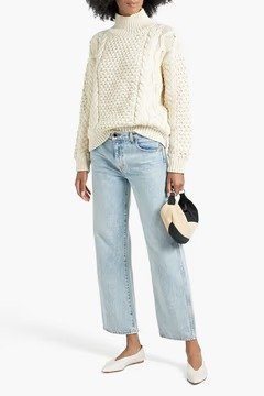 Hawthorn cable-knit wool turtleneck sweater
