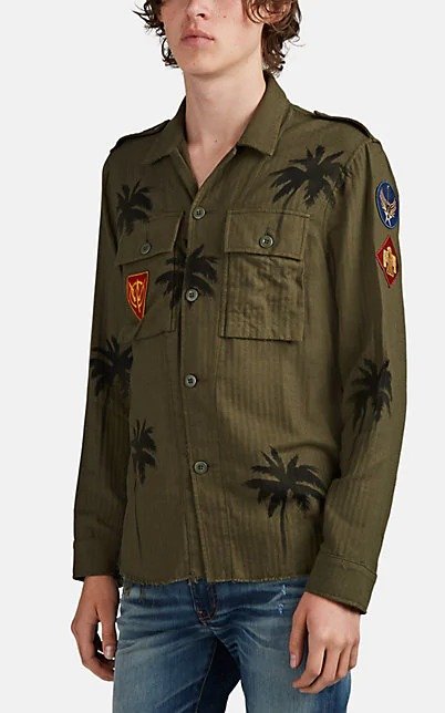 Palm-Tree-Print 衬衣