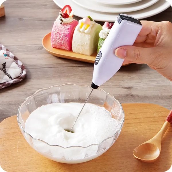 Temu 1pc Mini Electric Blender Battery Not Included Portable And Convenient  For Quick Stirring Kitchen Accessories Cooking Gadget Suitable For Milk  Cream Coffee Cappuccino Cream, Discounts For Everyone