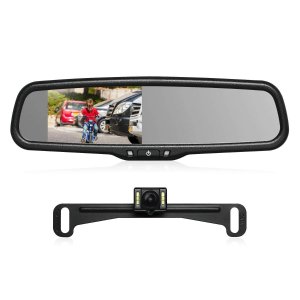 AUTO-VOX T2 Backup Camera Kit 4.3” LCD OEM Car Rearview Mirror Monitor Parking and Reverse Assist
