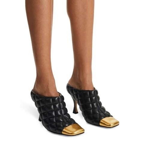 Bottega VenetaStitched Matelasse heeled mules