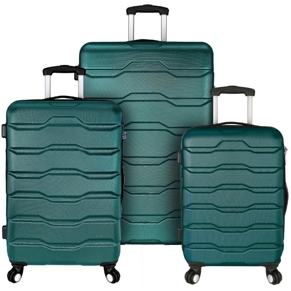 Omni 3-Piece Teal Hardside Spinner Luggage Set-EL09075E - The Home Depot