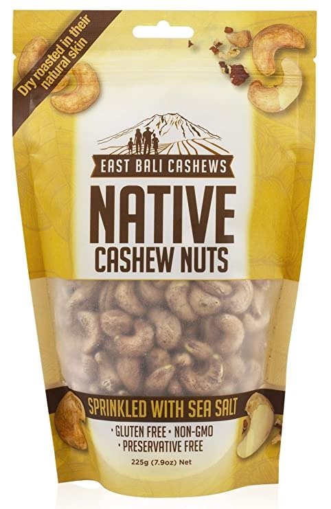 Bali Cashews - Native Cashew Nuts - Protein Packed, Gluten Free, Non-GMO, Vegan Friendly Snack - Naturally Flavored - 1 Count - 8oz
