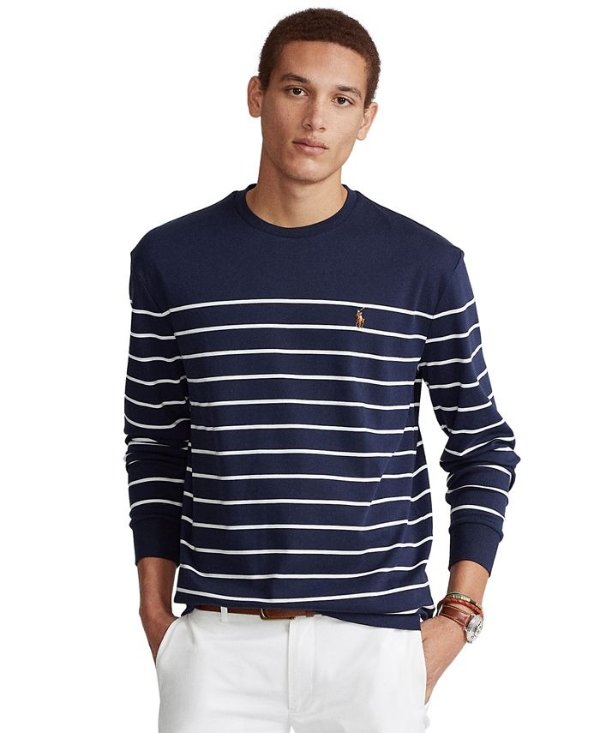 Men's Classic-Fit Striped Soft Cotton T-Shirt