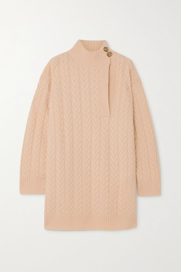 Medea cutout cable-knit wool and cashmere-blend turtleneck sweater