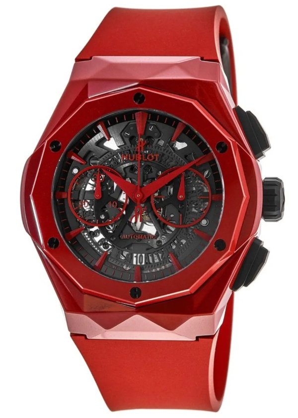 Classic Fusion Aerofusion Limited Edition Skeleton Dial Red Rubber Strap Men's Watch 525.CF.0130.RX.ORL19