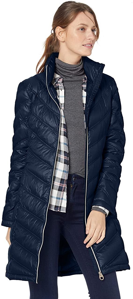 Klein Women's Chevron Quilted Packable Down Jacket (Standard and Plus)