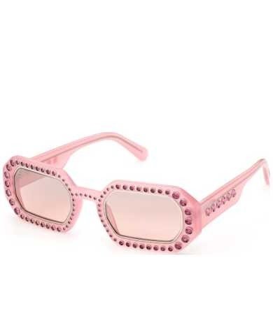 Swarovski Women's Pink Rectangular Sunglasses SKU: 5636336