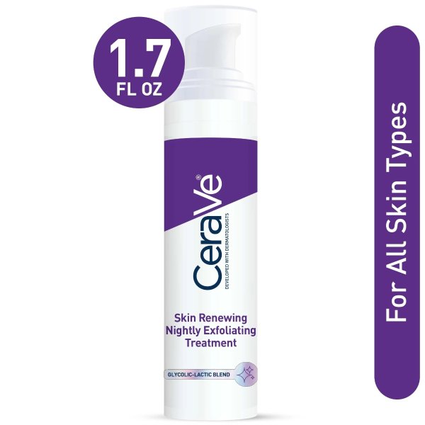 Skin Renewing Nightly Exfoliating Treatment, Anti-Aging Face Serum, 1.7oz