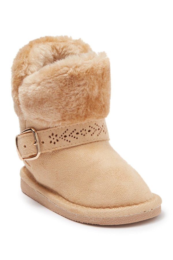 Faux Fur Lined Buckle Accent Winter Boot(Toddler)