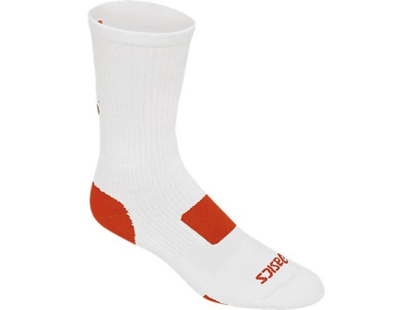 Unisex Flashpoint Sock | White/Orange | Accessories | ASICS