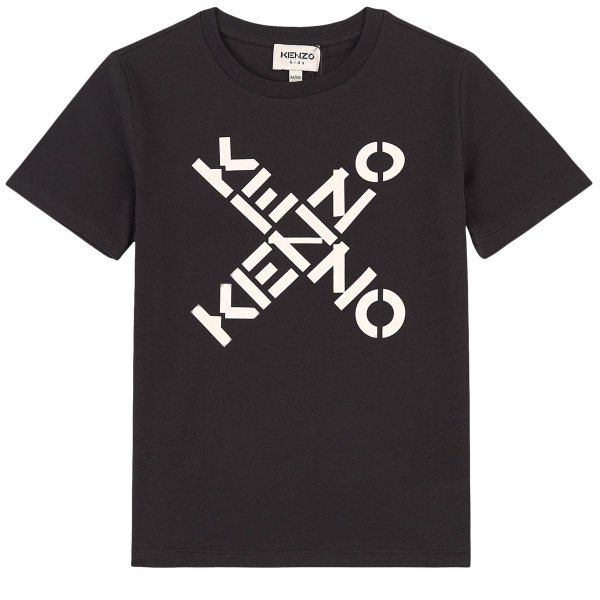 Kids Black Logo T-Shirt | AlexandAlexa