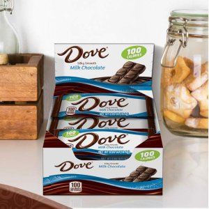 补货：DOVE 100卡路里 丝滑牛奶巧克力18条装