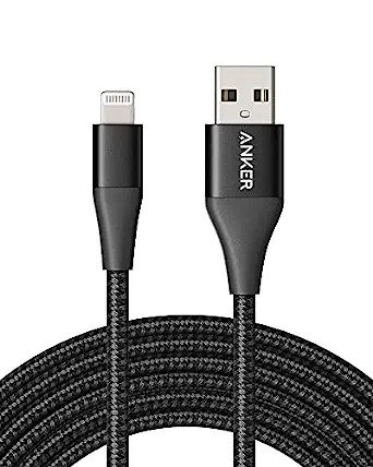 Powerline+ II Lightning Cable (6ft), MFi Certified for Flawless Compatibility with iPhone Xs/XS Max/XR/X / 8/8 Plus / 7/7 Plus / 6/6 Plus / 5 / 5S and More(Black)