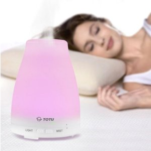Essential Oil Diffuser, TOTU Ultrasonic Aroma Humidifier Air Diffuser Purifier Color Changing Rainbow LED and Waterless Auto Shut-off Fuction