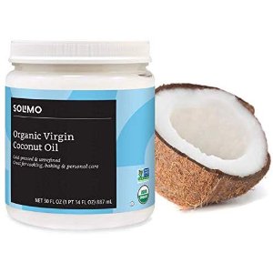 Amazon Brand Solimo Organic Virgin Coconut Oil, Unrefined, 30 ounce