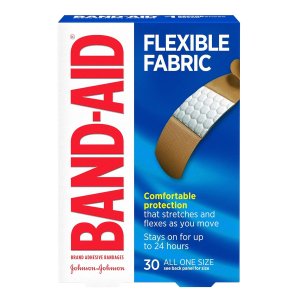 Band-Aid Brand Flexible Fabric Adhesive Bandages, Comfortable Flexible Protection & Wound Care 30 ct