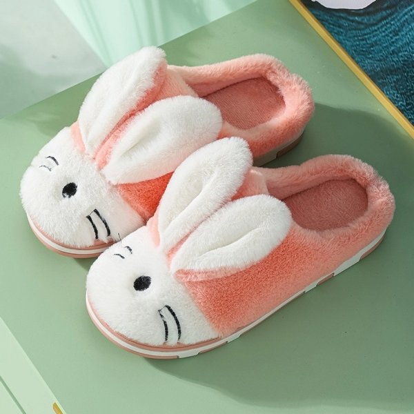 可爱兔兔毛毛室内拖鞋 多色可选