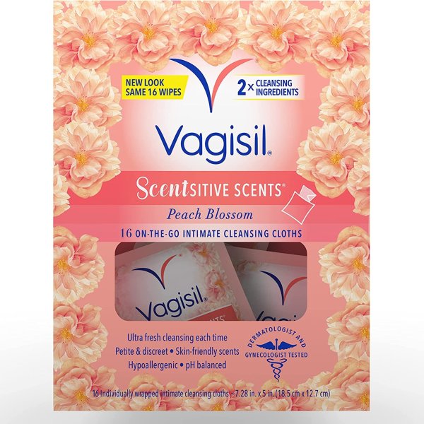 Vagisil 女性卫生护理湿纸巾 16片 独立包装