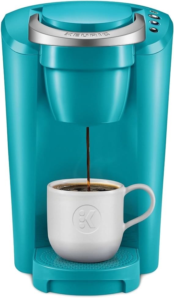 K-Compact Coffee Maker, Single Serve K-Cup Pod Coffee Brewer, Turquoise