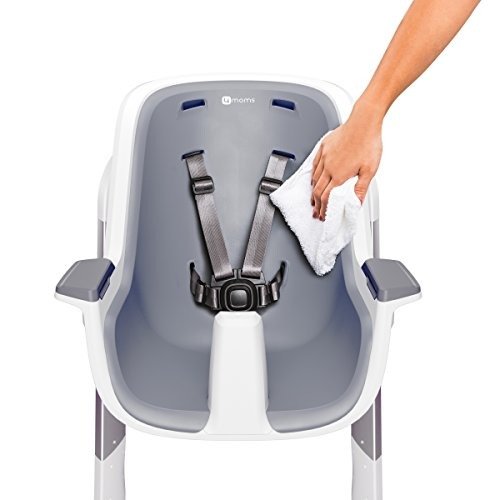 high chair - easy to clean with magnetic, one-handed tray attachment