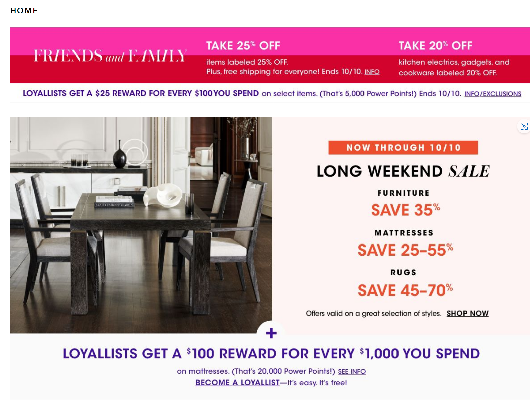 Home Store - Bloomingdale's 精选厨具小家电等额外8折 Take 20% off Cookware, Kitchen Electrics and Gadgets labeled ""FRIENDS & FAMILY: 20% OFF DISCOUNT APPLIED IN BAG"" 另有家具床垫地毯等低至3折