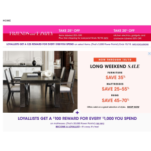 Home Store - Bloomingdale s 精选厨具小家电等额外8折 Take 20% off Cookware, Kitchen Electrics and Gadgets labeled FRIENDS & FAMILY: 20% OFF DISCOUNT APPLIED IN BAG 另有家具床垫地毯等低至3折