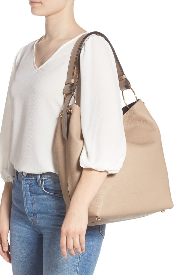 Medium Lana Leather Bucket Bag