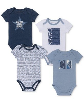 Baby Boys 4-Pk. Printed Bodysuits